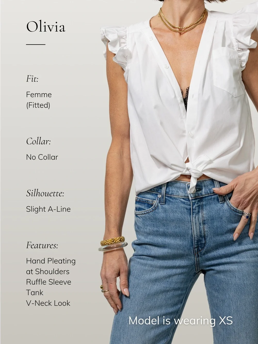KMJ Ruffled Sleeve  Button-Front Top -  Green - Picture 11 of 14